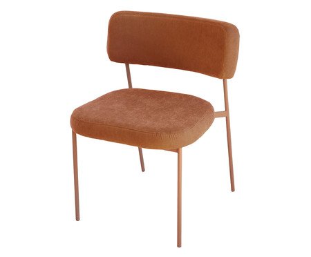 Cadeira Slim Sarja Argila e Terracota | Westwing