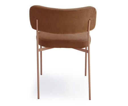Cadeira Slim Sarja Argila e Terracota | Westwing