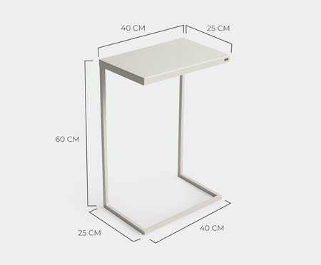 Mesa de Apoio Wire Porcelana | Westwing
