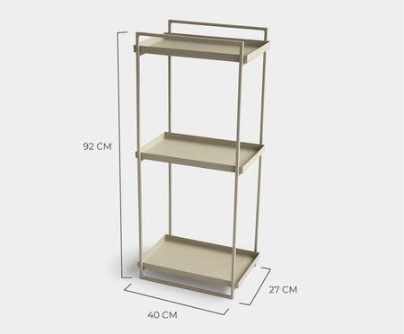 Estante Tripla Wire Taupe | Westwing