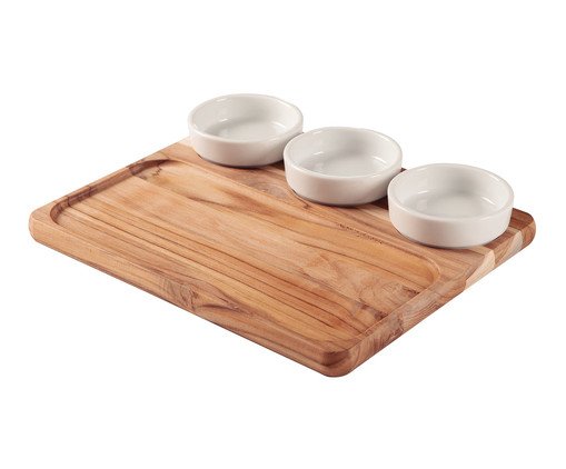 Jogo de Petisqueiras Nadi, Marrom | WestwingNow