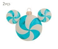 Jogo de Enfeites Bolas Decorativas Mickey Candy - Azul | WestwingNow