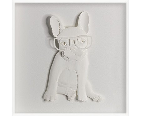 Quadro Viagens Bulldog 31x31 -  Leila Nishi | Westwing