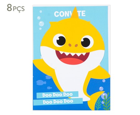 Jogo de Convites Baby Shark - Amarelo | Westwing