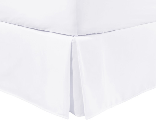 Saia para Cama Box com Pregas Colors Branca 200 Fios, white | WestwingNow