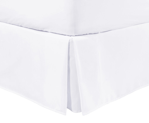 Saia para Cama Box com Babado Basic Branco - 200 Fios, Branco | WestwingNow