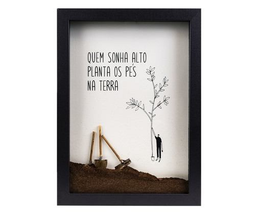 Quadro Quem Sonha Alto Preto - G, Preto | WestwingNow