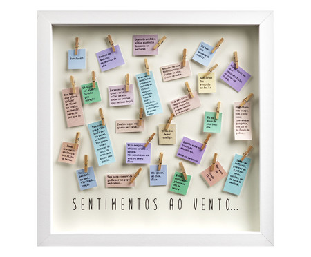 Quadro Sentimentos Ao Vento Branco - GG