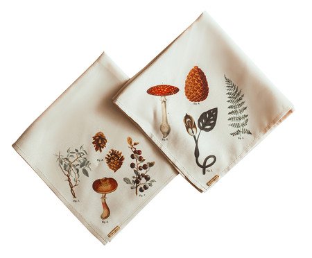 Jogo de Guardanapos Botanical Bege