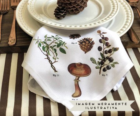 Jogo de Guardanapos Botanical Branco | Westwing