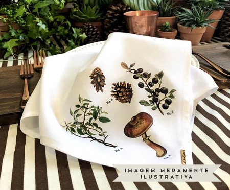 Jogo de Guardanapos Botanical Branco | Westwing