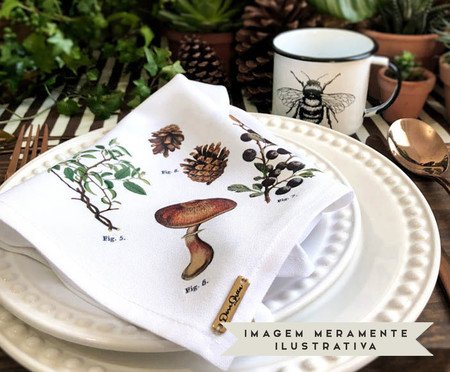 Jogo de Guardanapos Botanical Branco | Westwing