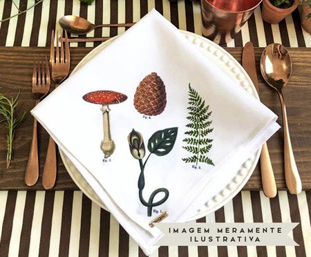Jogo de Guardanapos Botanical Branco | Westwing