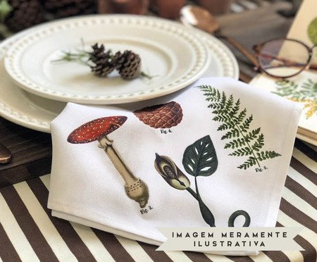 Jogo de Guardanapos Botanical Branco | Westwing