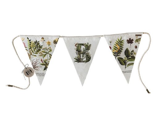 Bandeirolas Monograma Botânico 'B', Colorido | WestwingNow