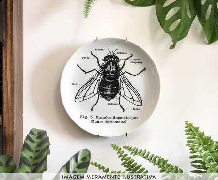 Prato Mosca em Porcelana Branco - 20cm | Westwing