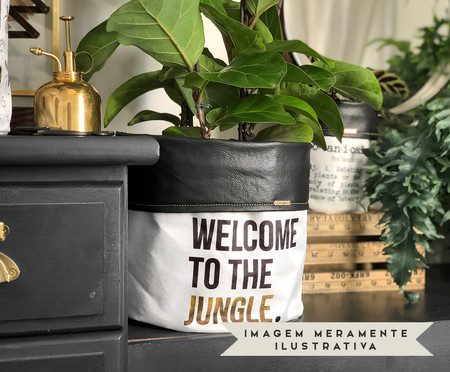 Cachepot Welcome To The Jungle Preto e Branco | WestwingNow