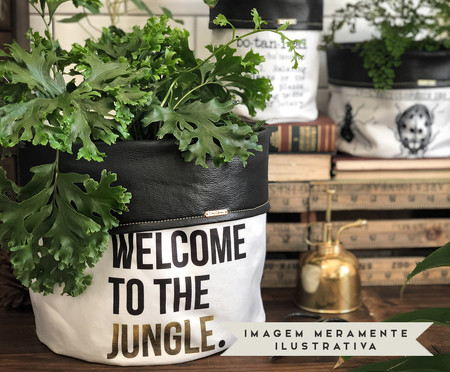 Cachepot Welcome To The Jungle Preto e Branco | WestwingNow