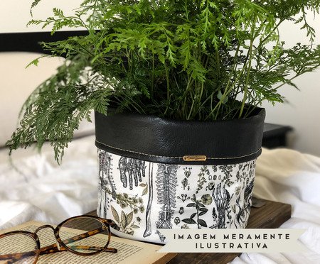 Cachepot em Couro Esqueleto | Westwing
