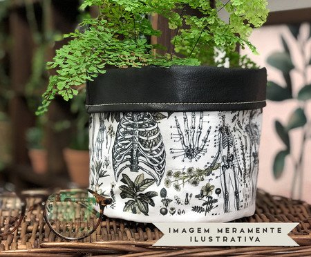 Cachepot em Couro Esqueleto | Westwing