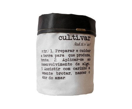Cachepot em Couro Cultivar Preto e Branco | Westwing