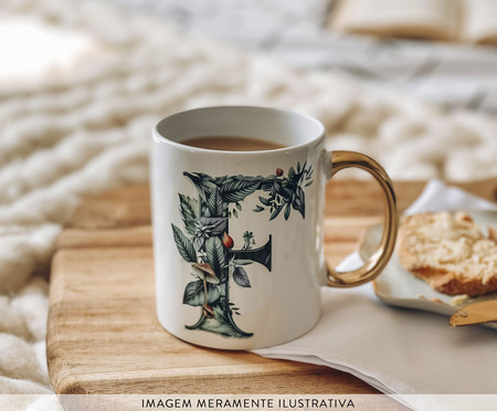 Caneca Monograma Botanical 'F' | WestwingNow