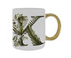 Caneca Monograma Botanical 'K', Colorido | WestwingNow