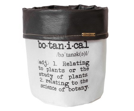 Cachepot em Couro Botanical Preto e Branco | Westwing