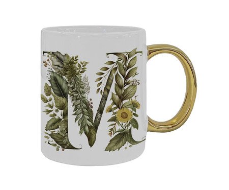 Caneca Monograma Botanical 'M'