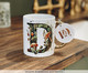 Caneca Monograma Botanical 'D', Colorido | WestwingNow