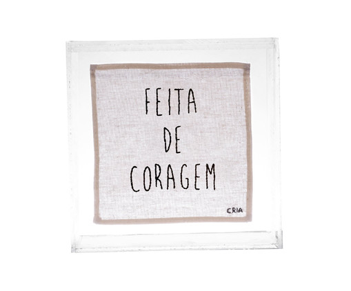 Quadro Feita de Coragem, Branco | WestwingNow