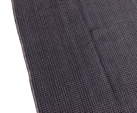 Tapete Artesanal de Algodão No Tear Manual Preto Liso | Westwing