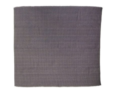 Tapete Artesanal de Algodão No Tear Manual Preto Liso | Westwing