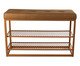 Sapateira Banco Sion Duo Estofado Marrom e Cobre, Marrom | WestwingNow