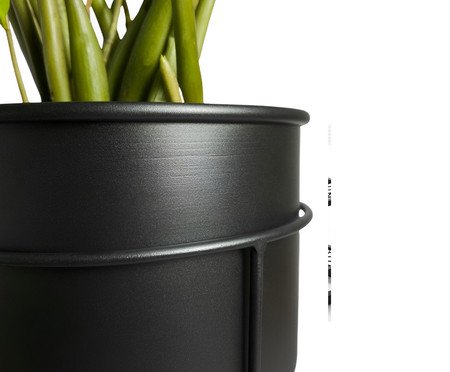 Suporte de Plantas com Vaso Humaitá Preto | Westwing
