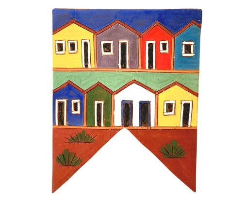Bandeirola de Cerâmica Jan Araújo Casinha do Sertão, multicolor | WestwingNow