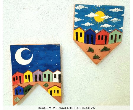 Bandeirola de Cerâmica Jan Araújo Luar | Westwing