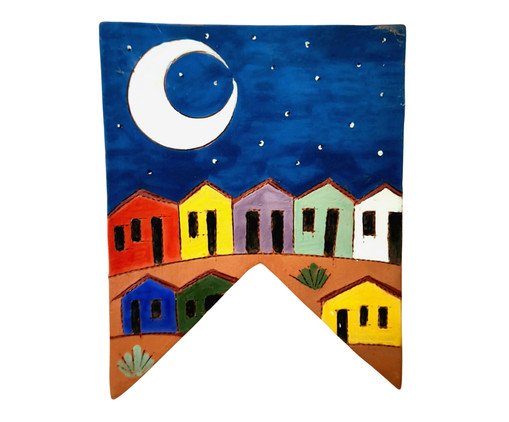 Bandeirola de Cerâmica Jan Araújo Luar, multicolor | WestwingNow