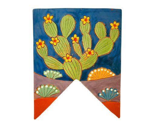 Bandeirola de Cerâmica Jan Araújo Flor de Palma, multicolor | WestwingNow