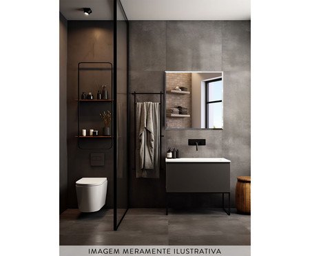 Espelho Bisotê Quadrado com Pendurador - 40cm | Westwing