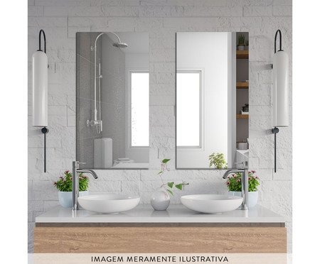 Espelho Lapidado Retangular com Pendurador Grande | Westwing