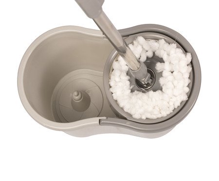 Mop Giratório com Cabo Extensível com Balde Plástico e Refil | Westwing