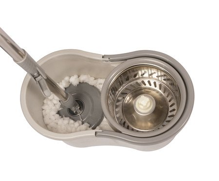 Mop Giratório com Cabo Extensível com Balde Plástico e Refil | Westwing