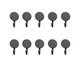 Jogo de Ganchos Autoadesivos, Preto | WestwingNow