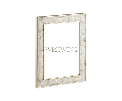 Porta-Retrato em Poliestireno Robbie Pequeno, Branco | WestwingNow