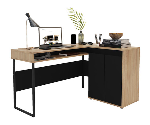 Mesa De Canto Chicago Aveiro e Preto, multicolor | WestwingNow