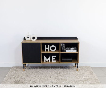 Balcão Credenza 1 Porta 1 Gaveta Flexus Hanover e Nero | WestwingNow