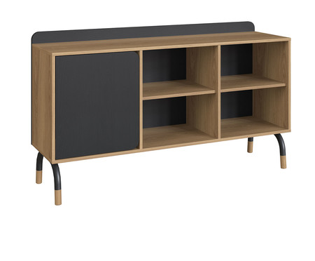 Balcão Credenza 1 Porta 1 Gaveta Flexus Hanover e Nero | Westwing