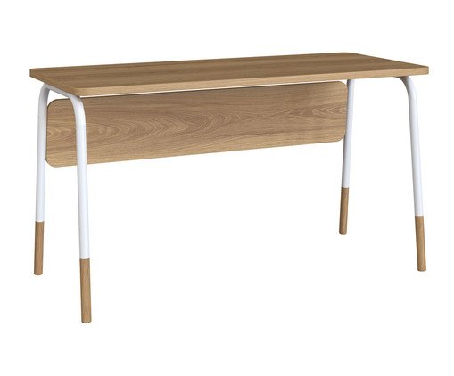 Mesa Escrivaninha Flexus - Hanover e Branco, wood pattern | WestwingNow