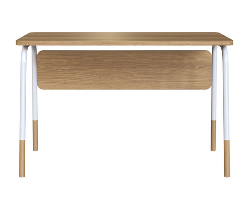 Mesa Escrivaninha Flexus - Hanover e Branco, wood pattern | WestwingNow